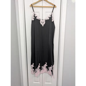 Eloquii NWT Women's Size 15 Black Dress Pink Lace Midi